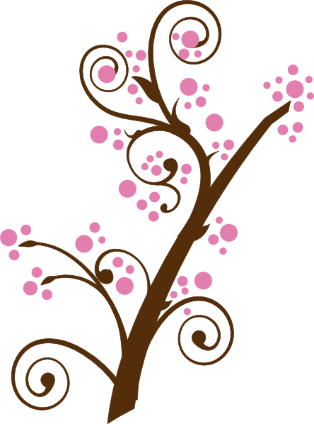 Cherry Tree Clipart Bloosom - Cherry Blossom Tree Clip Art (444x598)