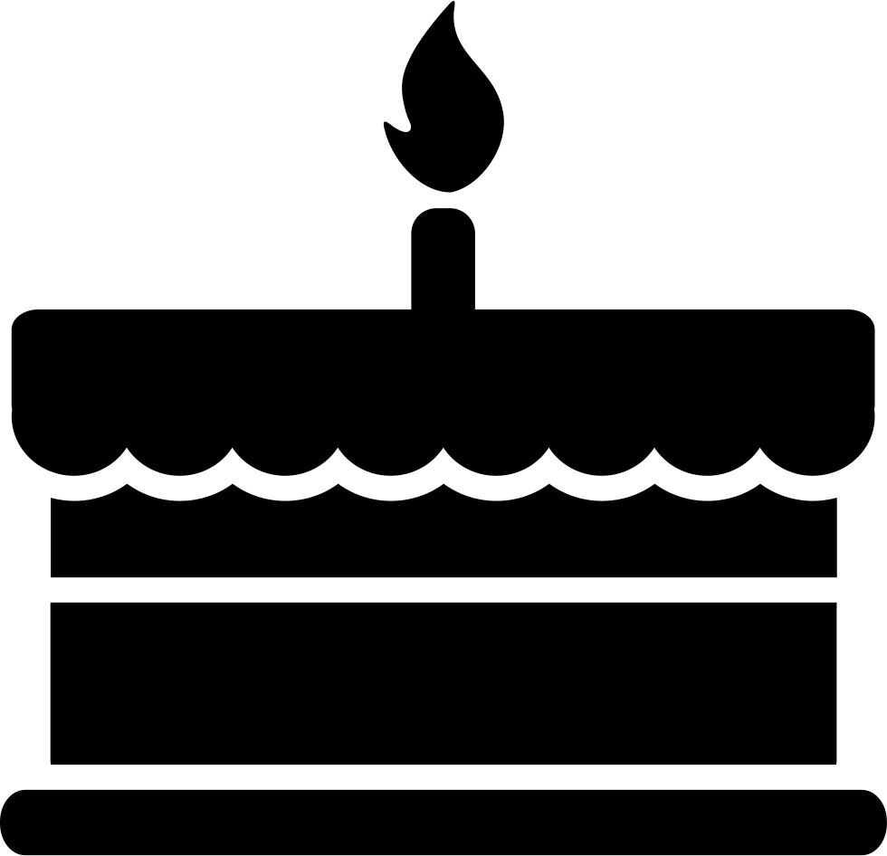 Birthday Cake With One Burning Candle Comments - Cake Black Png (980x946)