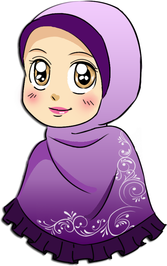 January - Tudung Clipart (588x1000)