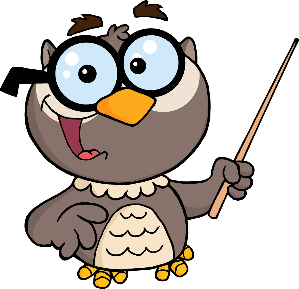 Png 4290 Owl Teacher Cartoon Character With A Pointer1 - Cartoon Owl Teacher (1040x1004)