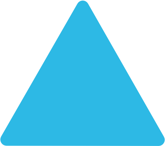 Blue Triangle Rounded Corners Clip Art At Clker - Blue Triangle (600x534)