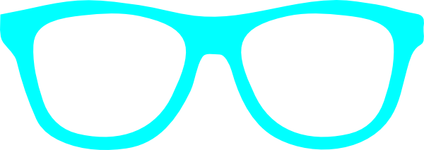 Sunglasses Clipart Colorful - Blue Nerd Glasses Clipart (600x213)