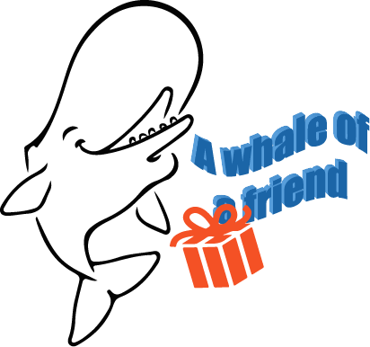 Logo A Whale Of A Friend - Friendship (412x386)