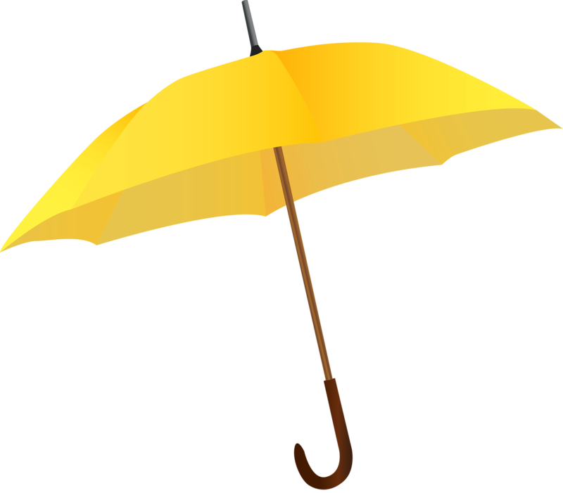 Umbrella Yellow Rain Icon - Yellow Umbrella Png (800x701)