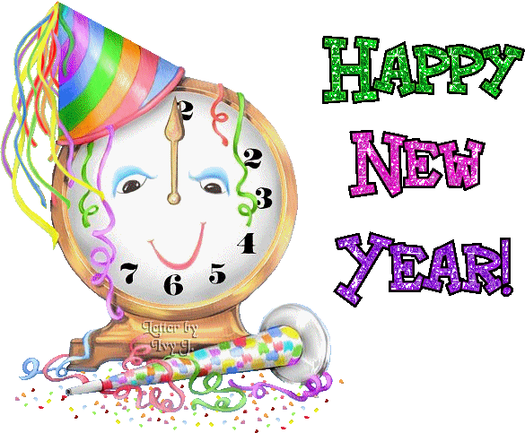 New Year Clipart Animated Gif - Happy New Year 2018 Animation (585x483)
