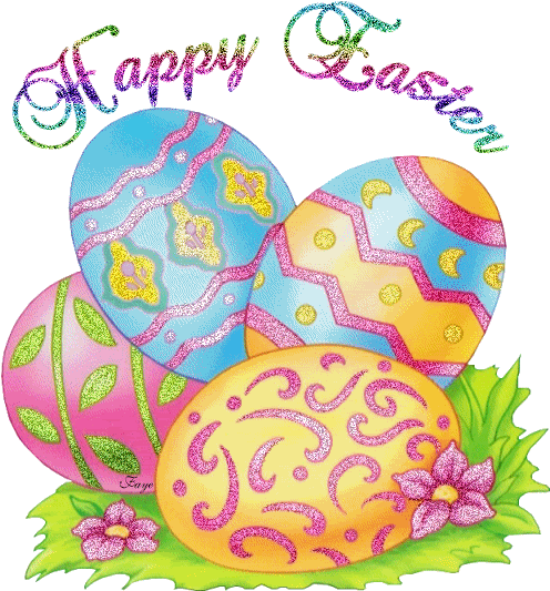 Easter Eggs Good Friday Clipart - Happy Easter Gif Animation (600x575)