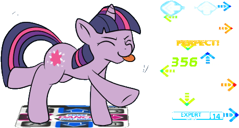 Animated Gif Transparent, Music, Dance, Free Download - Twilight Sparkle Dance Gif (486x260)