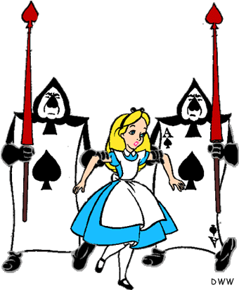 Wonderland - Clipart - Alice In Wonderland Clip Art (350x433)