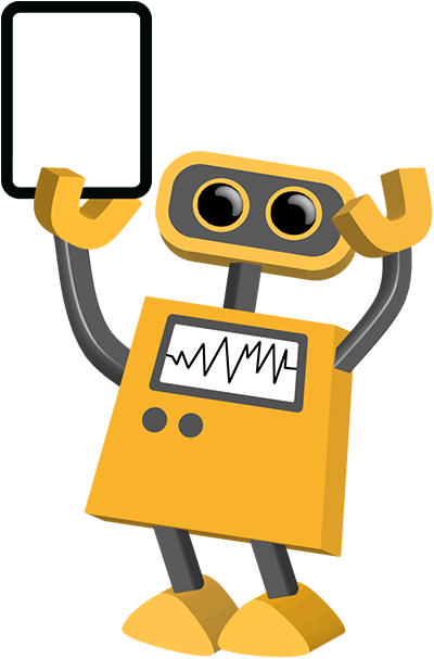 Transparent Tablet In Right Hand - Robot Transparent Background (800x1213)