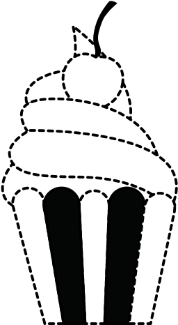 Delicious Cupcake Isolated Icon - Laser (550x550)