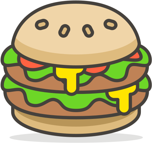 Double, Cheese, Burguer, Cheeseburger, Burger, Fast - Cheeseburger (512x512)