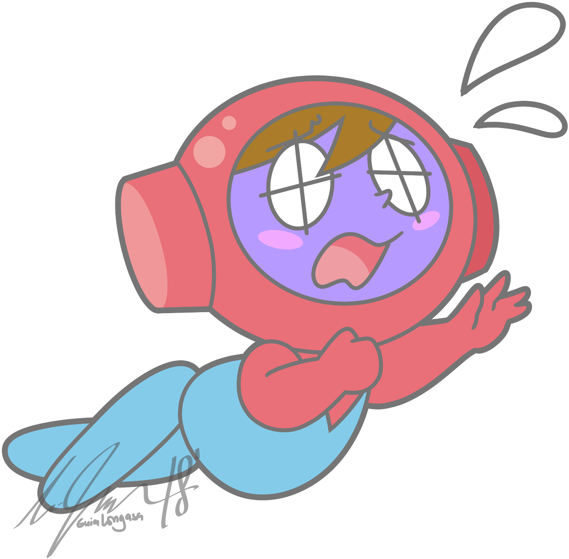 Same Character, But He's Suffocating - Cartoon (1200x1188)