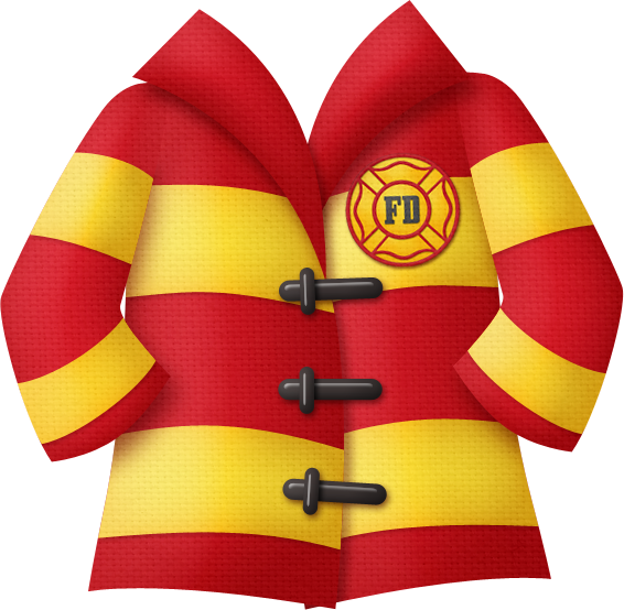 Fire Jacket - Fireman Suit Clipart (566x554)