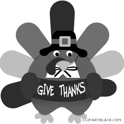 Thanksgiving Turkey Animal Free Black White Clipart - Thanksgiving Day (400x400)