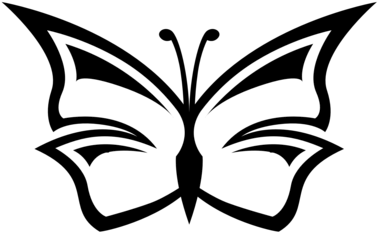 Books Coloring Thumbnail Size Happy Thanksgiving Clip - Black And White Butterfly (400x322)