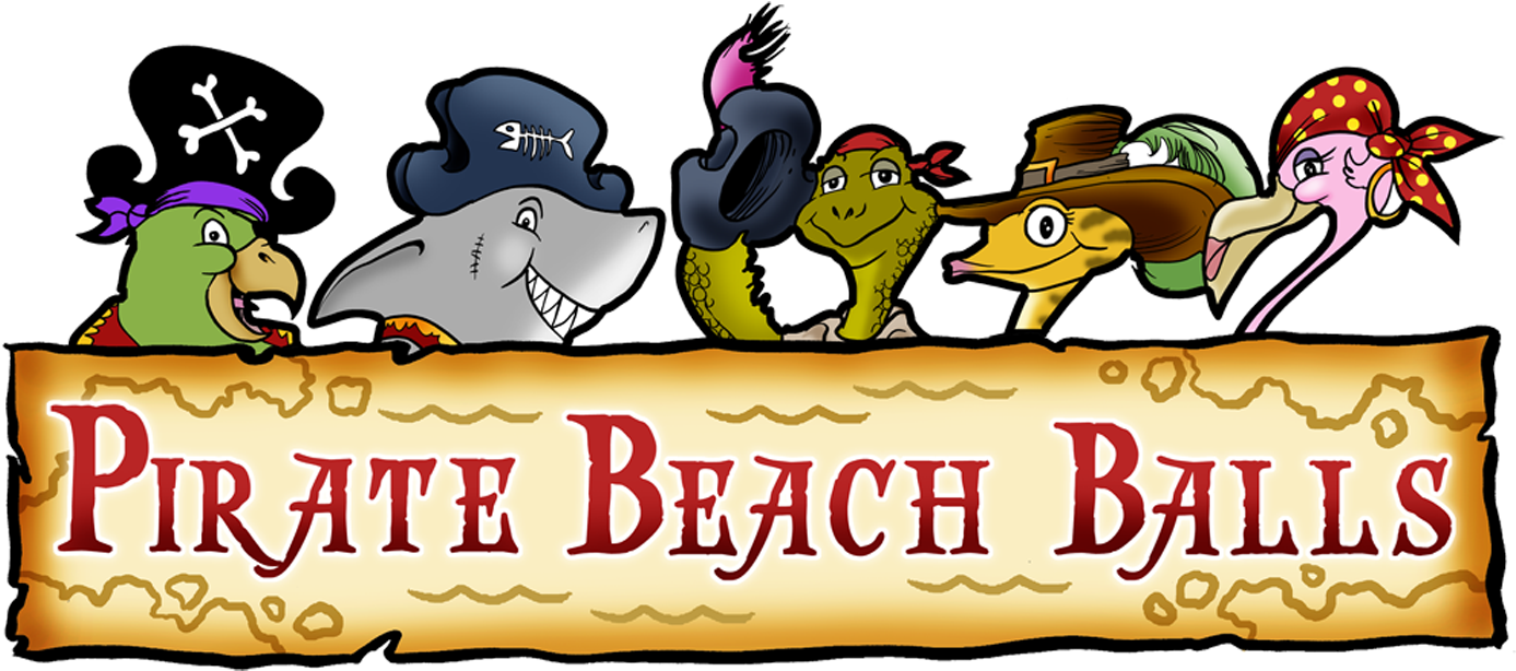 Pirate Beach Balls - Cartoon (1400x629)