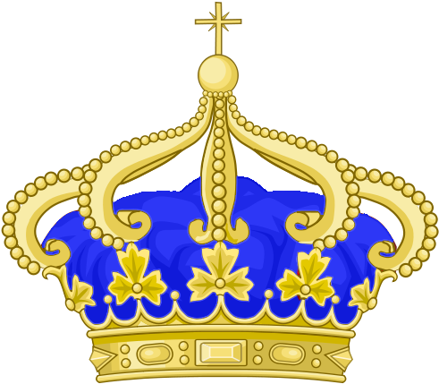 Blue Crown 2 - Heraldry Mantle (500x435)