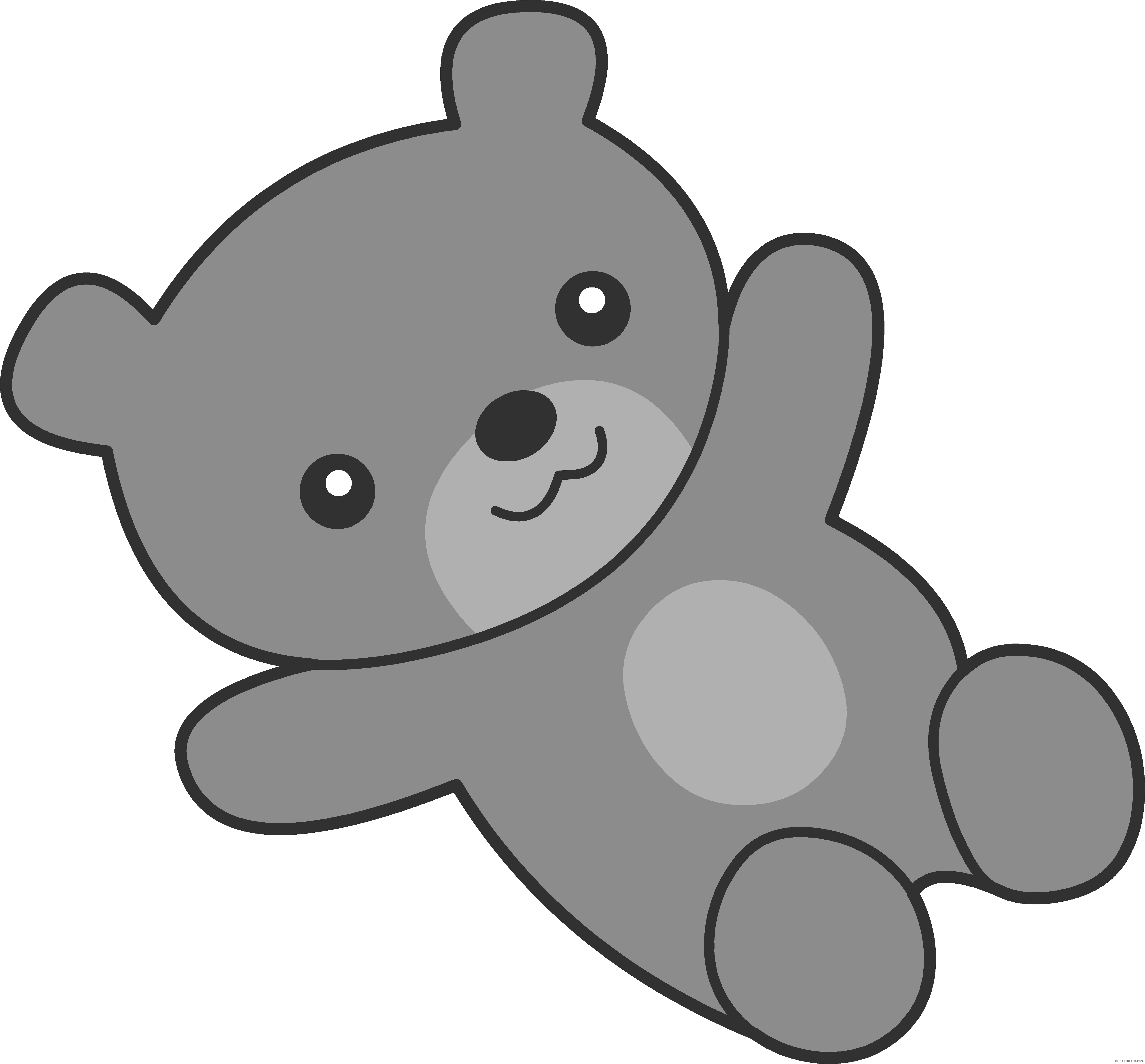 Cute Bear Animal Free Black White Clipart Images Clipartblack - Teddy Bear Baby Cartoon Png (5120x4760)