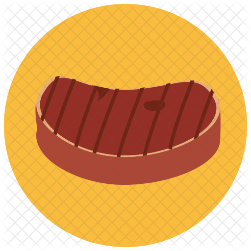 Grilled Steak Icon - Pinterest (512x512)