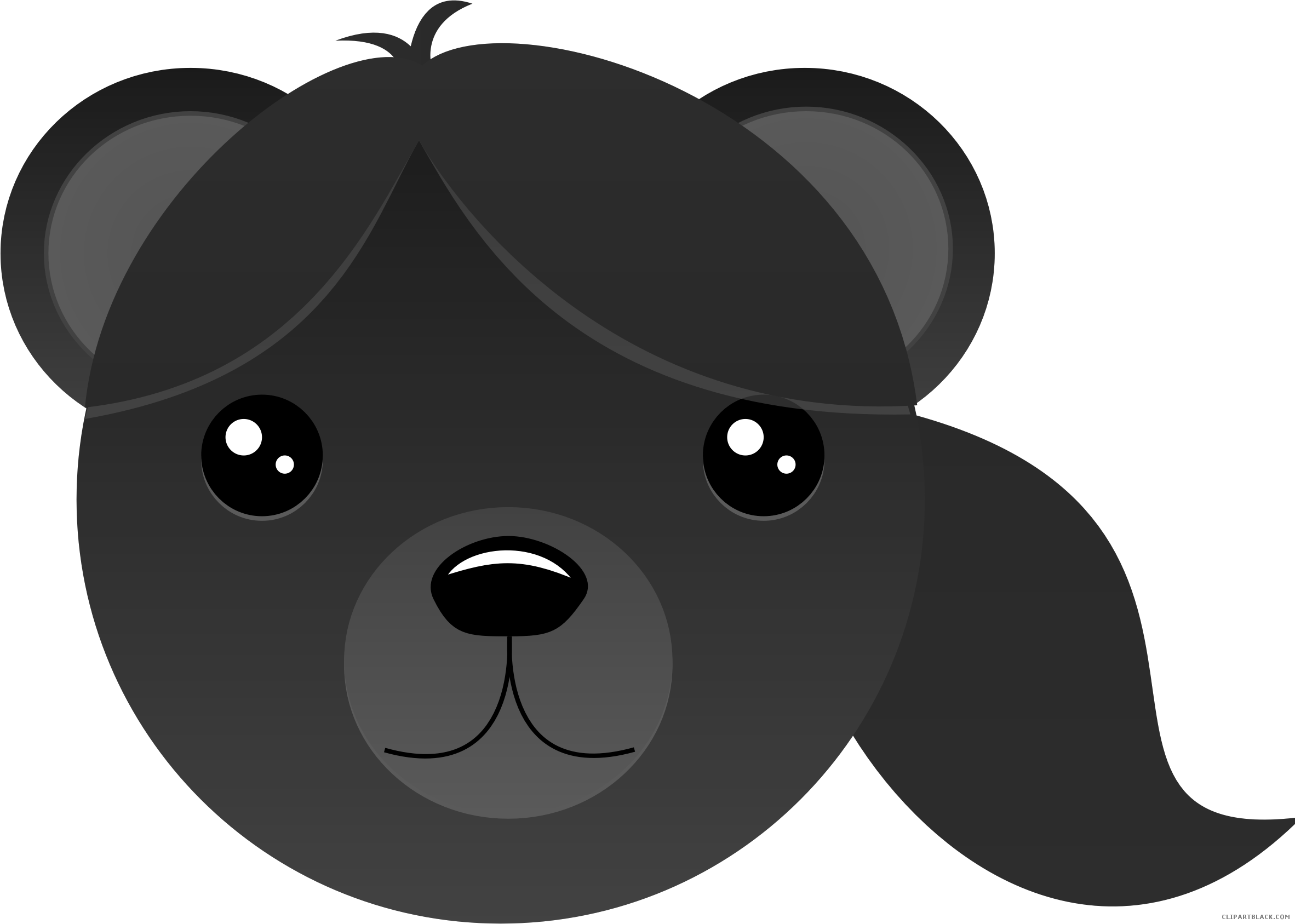 High Quality Bear Animal Free Black White Clipart Images - Brown Bear (2364x1687)