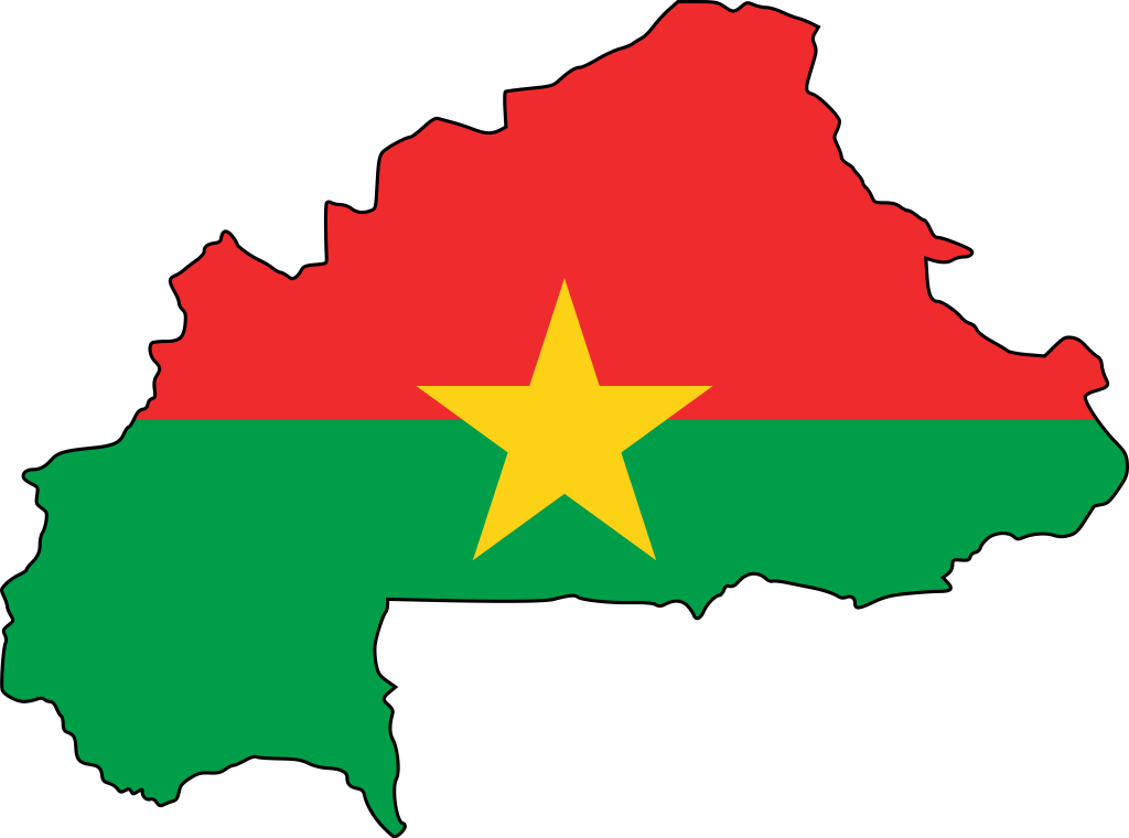 Miss Teen Africa Burkina Faso - Burkina Faso Map With Flag (1280x940)