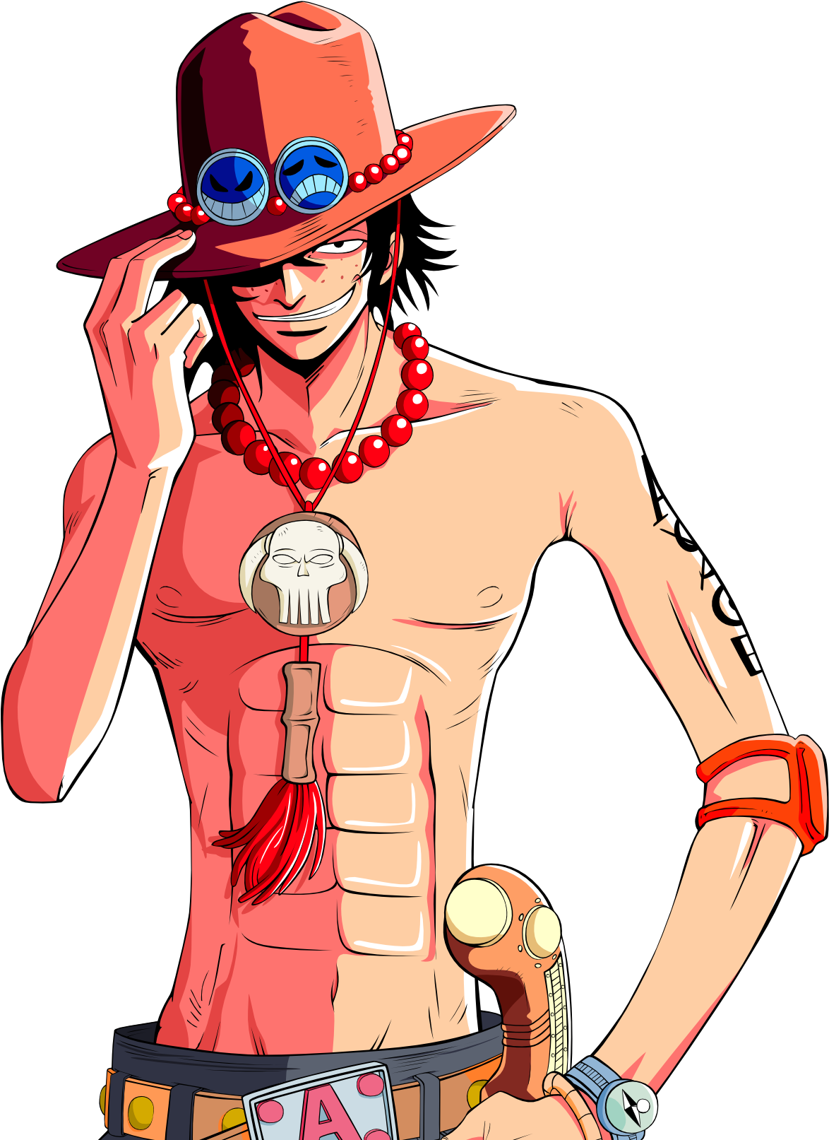 One Piece Clipart Ace - One Piece Portgas D Ace (1212x1628)