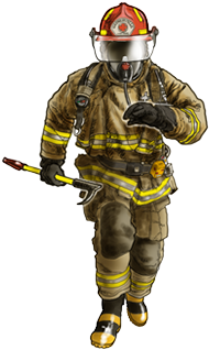 Free Firefighter Png - Fireman Running (388x388)