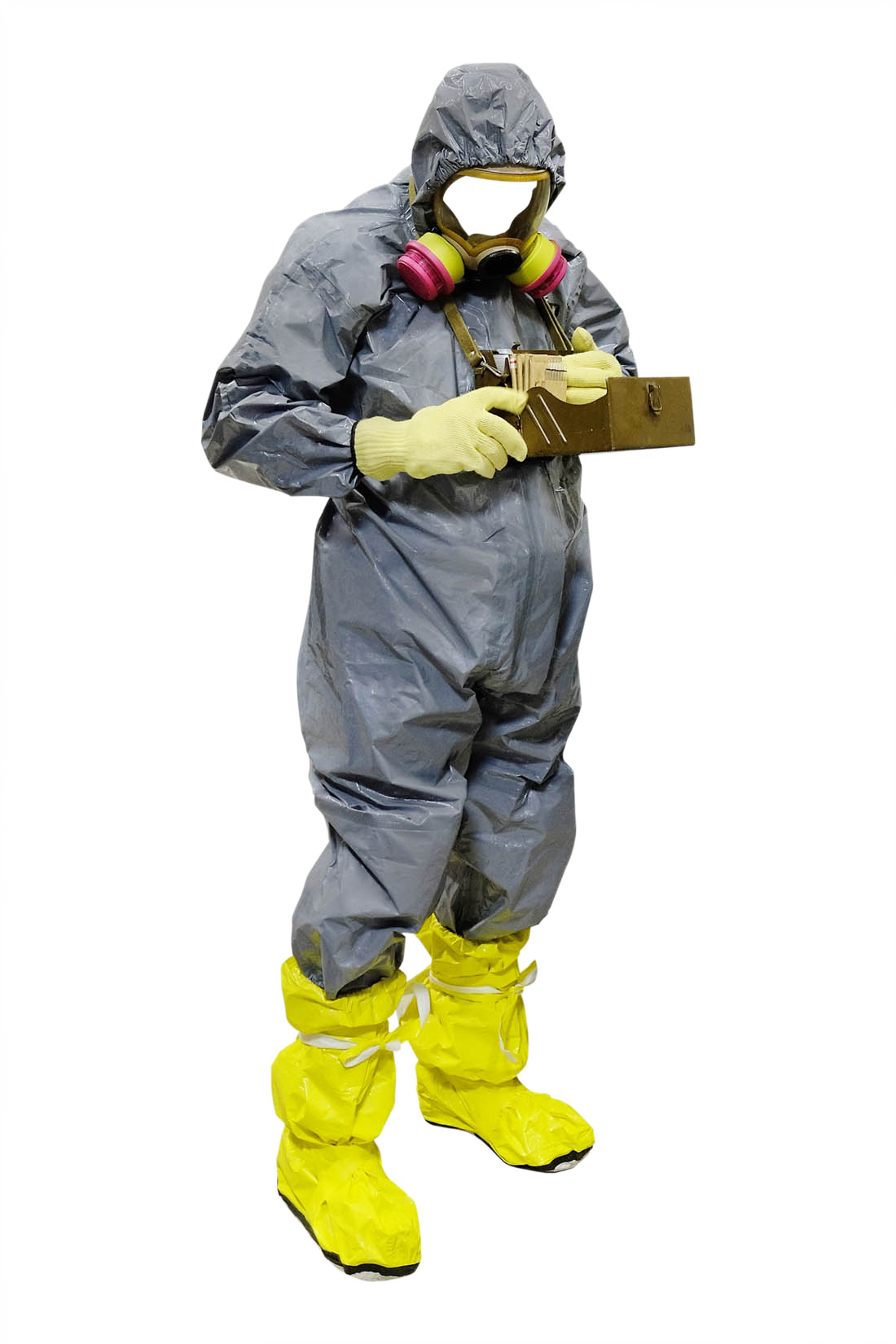Hazmat Suit Dangerous Goods Stock Photography Gas Mask - Gas Mask (1100x1650)