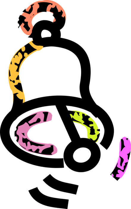 Vector Illustration Of School Bell Or Hand Bell Ringing - Vector Illustration Of School Bell Or Hand Bell Ringing (440x700)