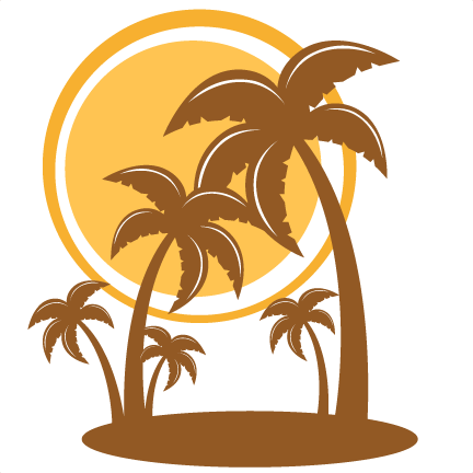 Pretty Free Merry Christmas Clipart Palm Trees Silhouette - Palm Trees Free Svg (432x432)