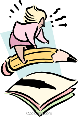 Woman Writing Letter Royalty Free Vector Clip Art Illustration - Essay (321x480)