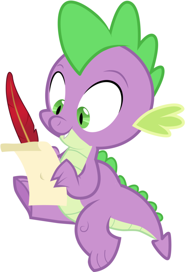 Spike Writing A Letter By Vectorshy - Spike Writing A Letter (736x1086)