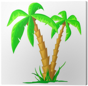 Cartoon Tropical Palm Isolated On White Background - Palm Cartoon (400x400)