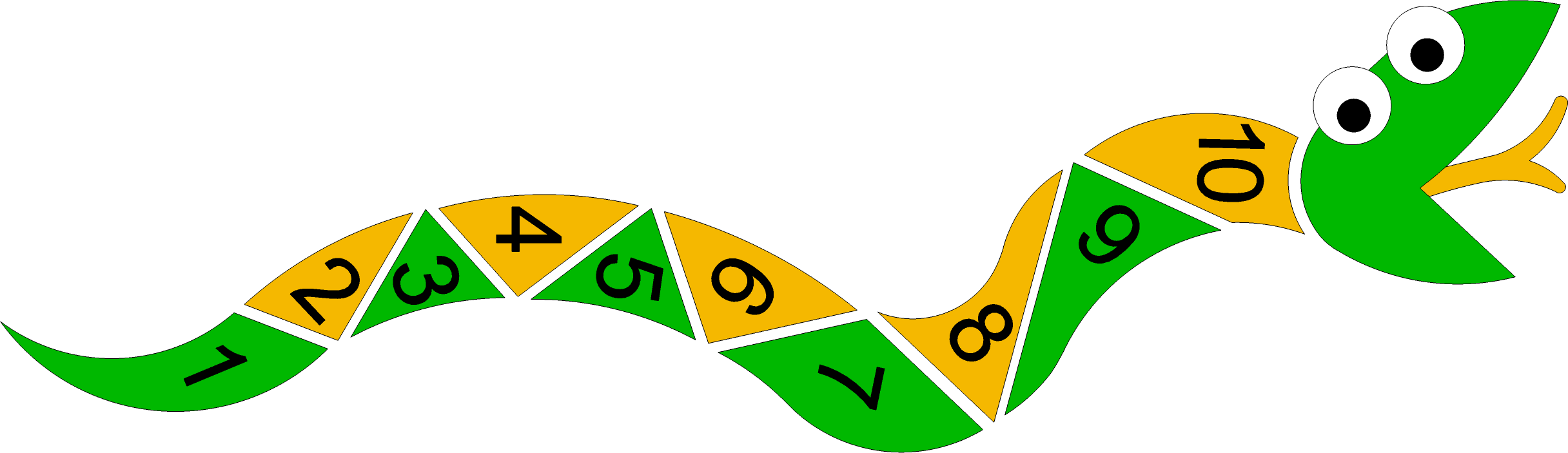 Schlange Zahlen - Schlange Zahlen (2432x703)