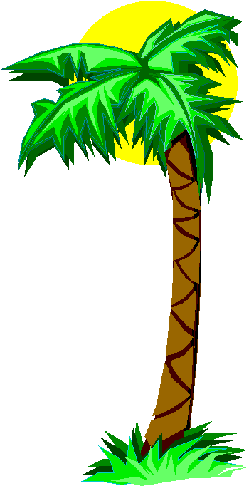 Palm Tree Animated Clipart - Palm Tree Clip Art (358x688)