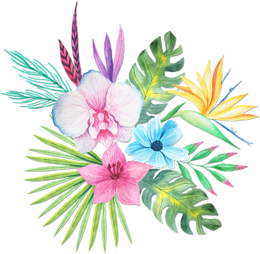 Click And Drag To Re-position The Image, If Desired - Tropical Watercolor Clipart (600x550)