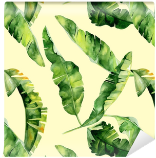 Seamless Watercolor Illustration Of Tropical Leaves, - Dense Jungle Round Mouse Pad Customized Non Slip Rubber (400x400)