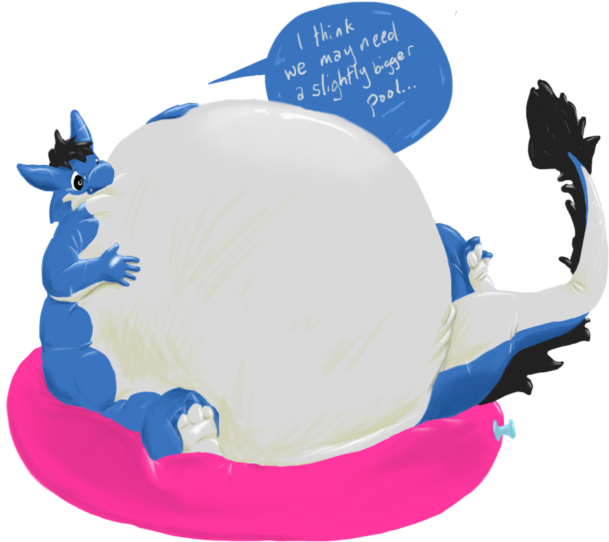 Stormdragon In The Pink Kiddie Pool - Reindeer (1000x813)