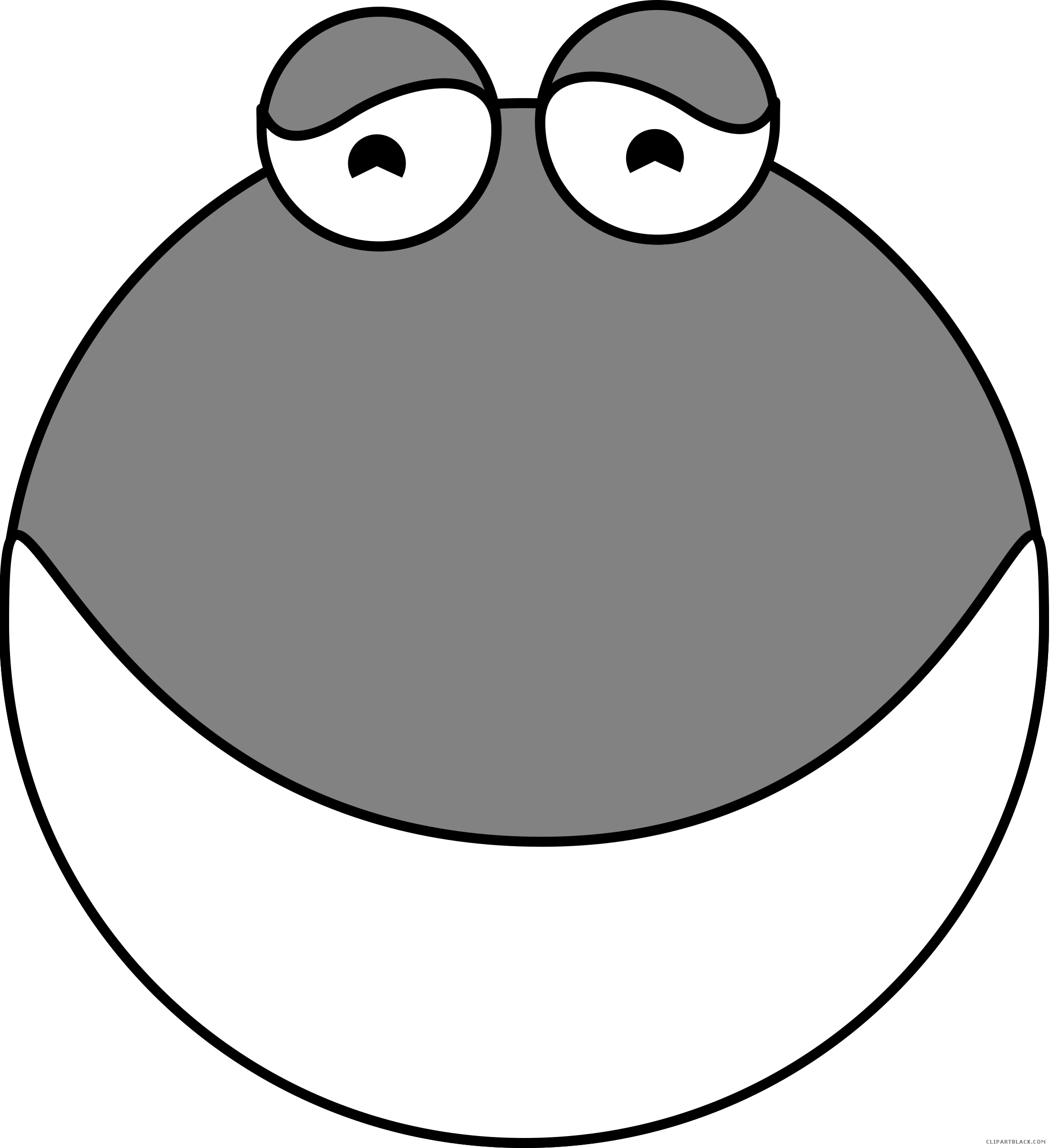 Cute Frog Animal Free Black White Clipart Images Clipartblack - Vector Graphics (2195x2400)