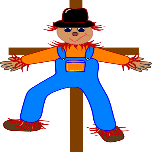 Scarecrow Stuffing And Pumpkin Decorating Contest - Clip Art Of Scarecrow (500x500)