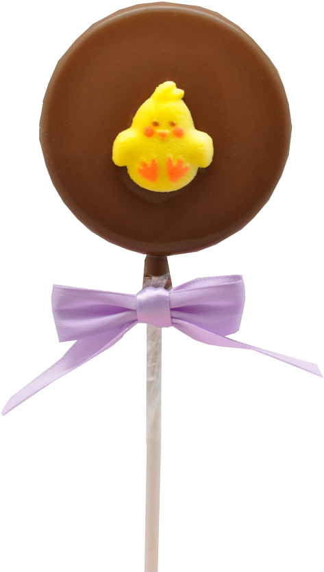 Easter Round Decorated Sucker - Chocolate (664x1000)