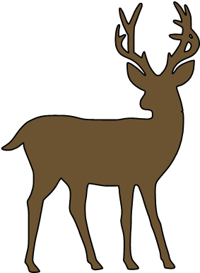 Deluxe Buck And Doe Clipart Paper This And That Free - Reindeer Cut Out Of Wood (303x406)