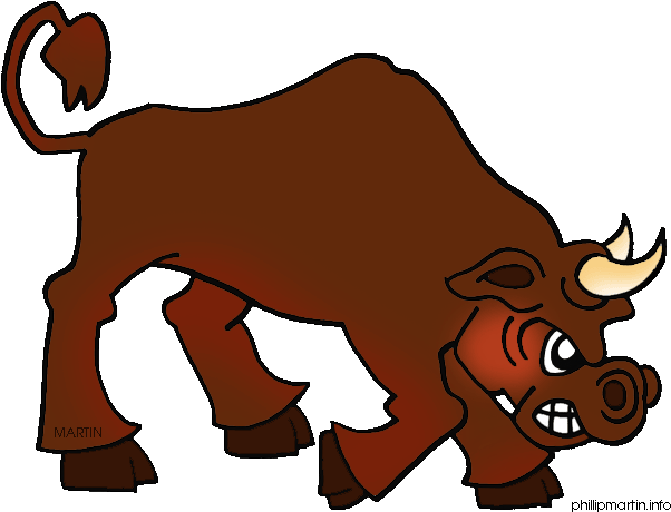 Animals Clip Art By Phillip Martin, Bull - Animals Clip Art By Phillip Martin, Bull (648x478)