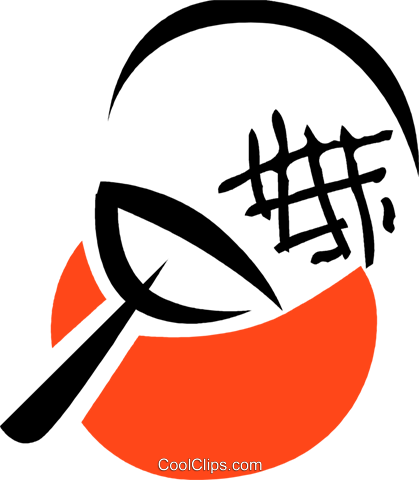 Hand Fan Royalty Free Vector Clip Art Illustration - Japanese Fan (419x480)