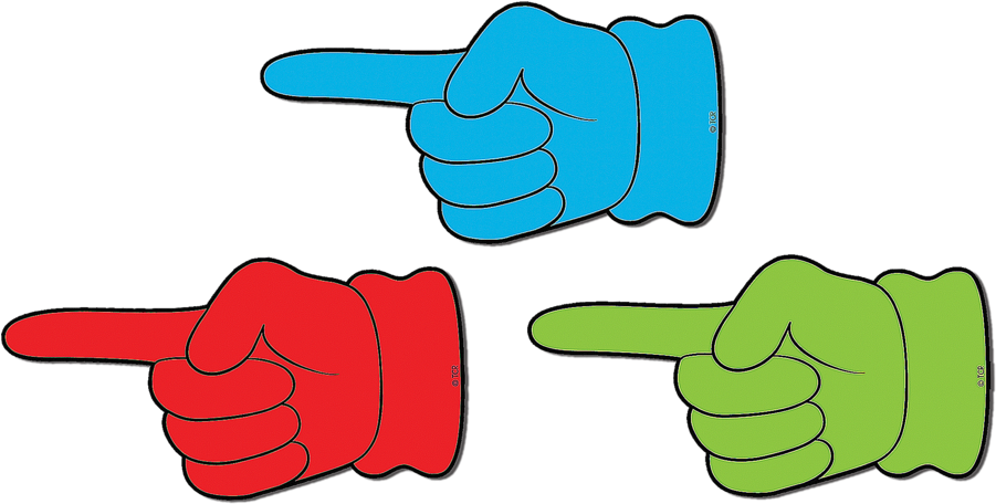 Tcr77202 Pointing Hands Magnetic Accents Image - Hands Magnetic (900x900)