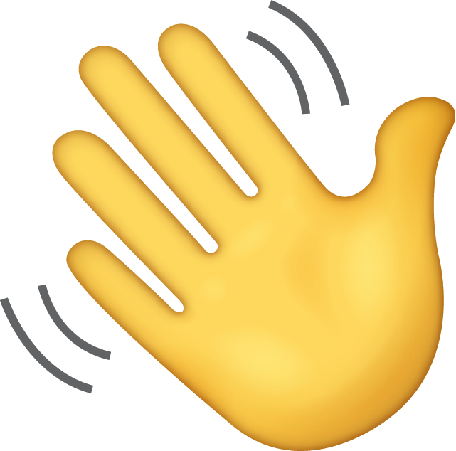 Waving Hand Sign Iphone Emoji Jpg - Waving Hand Emoji Png (641x634)
