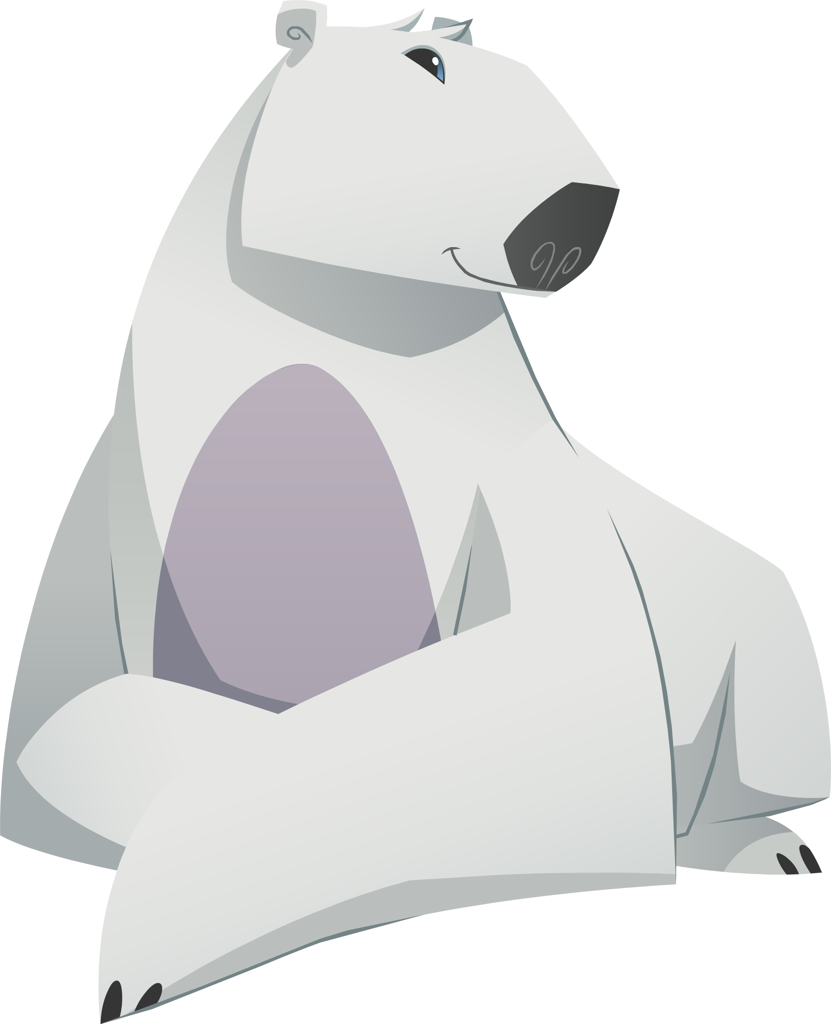 Polar Clipart Sitting Bear - Animal Jam Polar Bear (1658x2043)