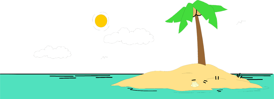 Clip Art Desert Island (958x347)