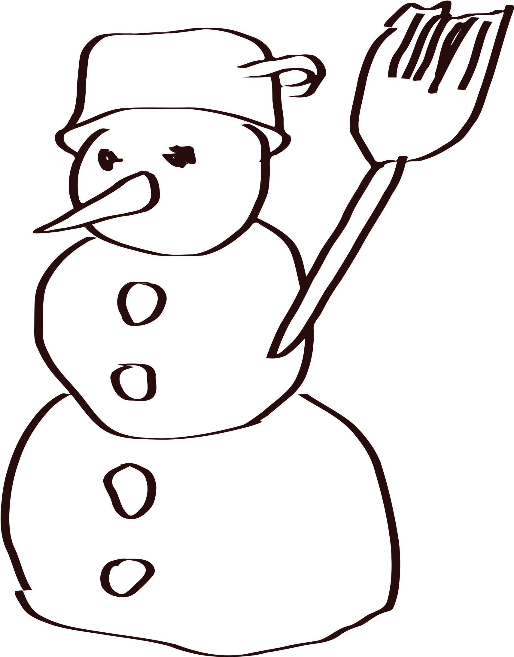 Big Image - Snow Man Sketch (2400x2400)