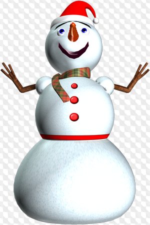 White Snowman Png - January Clip Art (300x450)